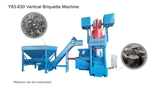 Hydraulic Aluminium Chips Metal Block Briquetting Iron Ore Fines Briquette Press Machine